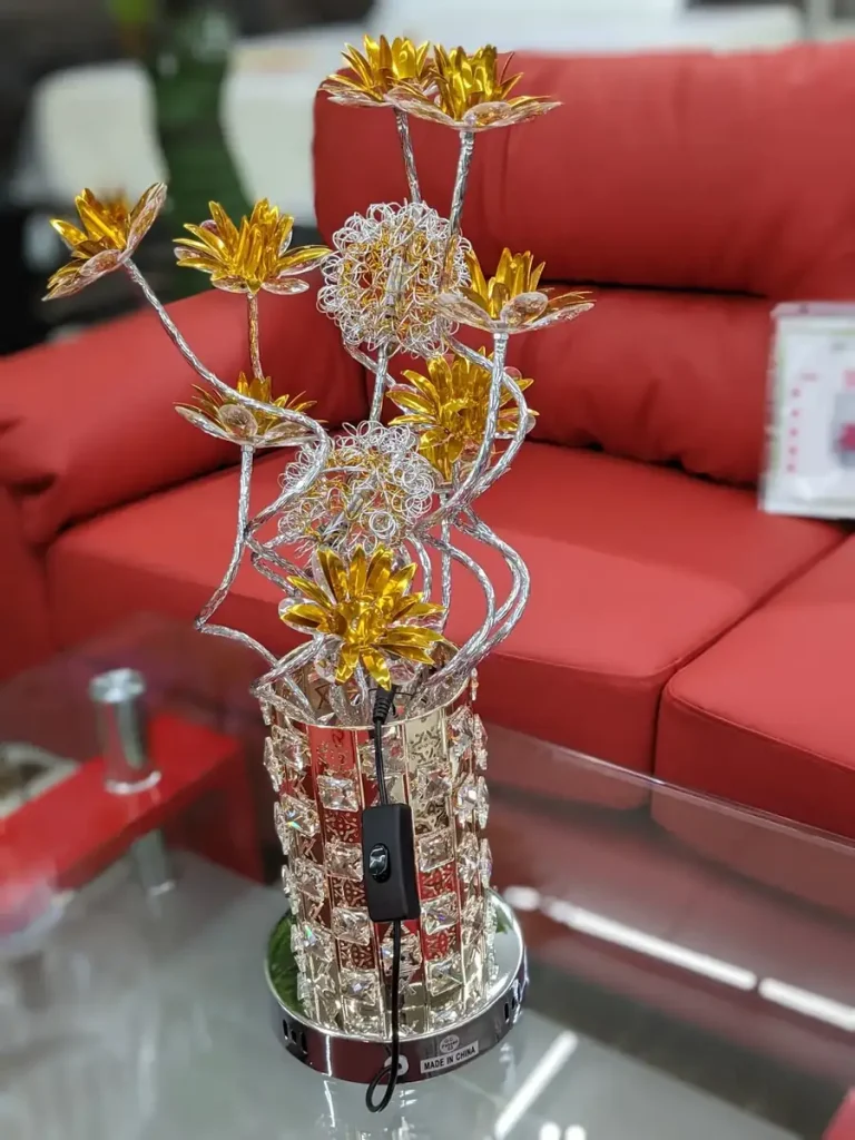 Light-Up Crystal Flower Lamp