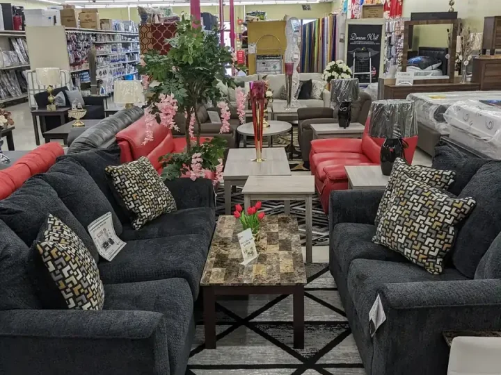Black Velvet Living Room Set
